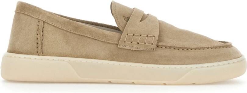 Hogan Beige Platte Schoenen voor Vrouwen