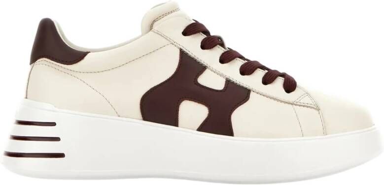Hogan Beige Platte Schoenen voor Vrouwen