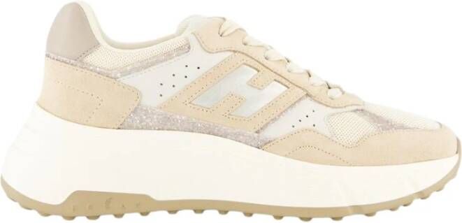 Hogan Low-Top Sneakers Dames H669 Sneaker Beige in beige