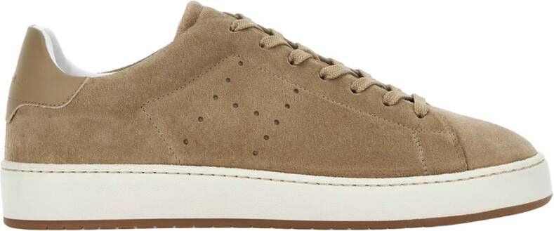 Hogan Beige Sneakers met Cassetta Detail