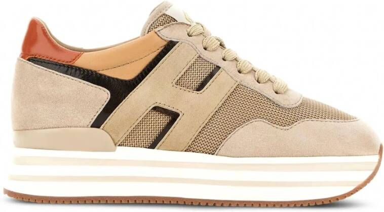 Hogan Beige Sneakers met H222 Design Beige Dames