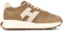 HOGAN Lage Sneakers Dames H641 Allacciato H Patch Maat: 37 5 Materiaal: Suède Kleur: Beige - Thumbnail 6