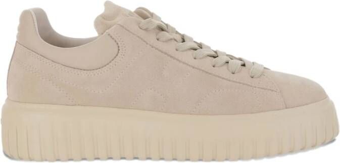 Hogan Beige Sneakers met Strepen