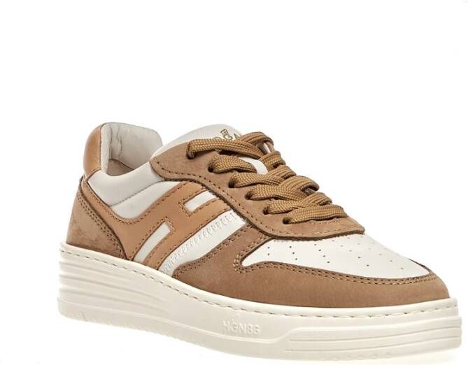 Hogan Beige Suede Basket Sneakers Beige Dames