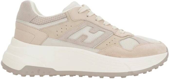 Hogan Beige Suède Hi-Fi Sneakers