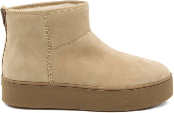 Hogan Beige Suède Instap Platform Schoenen