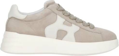 Hogan Beige Suède Leren Sneakers voor Dames Beige Dames