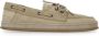 Hogan Beige Suède Loafers met Logo Detail - Thumbnail 1