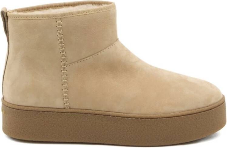 Hogan Beige Suède Slip-On Platform Sneakers