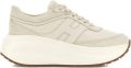 Hogan Beige Veterschoenen met Logopanelen - Beige