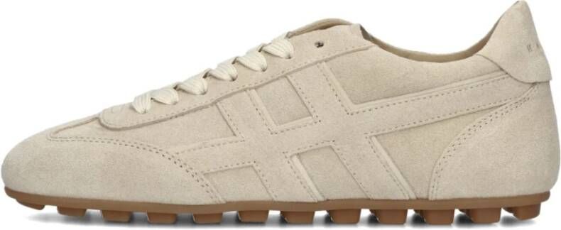 HOGAN Lage Sneakers Dames H693 Allacciato H Maat: 37 Materiaal: Suède Kleur: Beige