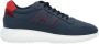 Hogan Blauw en Rood Interactieve Leren Sneaker Blue Heren - Thumbnail 1