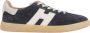 Hogan Blauw en witte sneakers met leren details - Thumbnail 1
