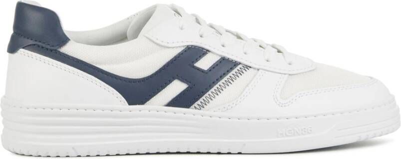 HOGAN Lage Sneakers Heren Hxm6300fg70 Maat: 7 5 Materiaal: Leer Kleur: Wit