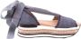 Hogan Blauwe Herringbone Flip Flops voor Vrouwen Blauw Dames - Thumbnail 1