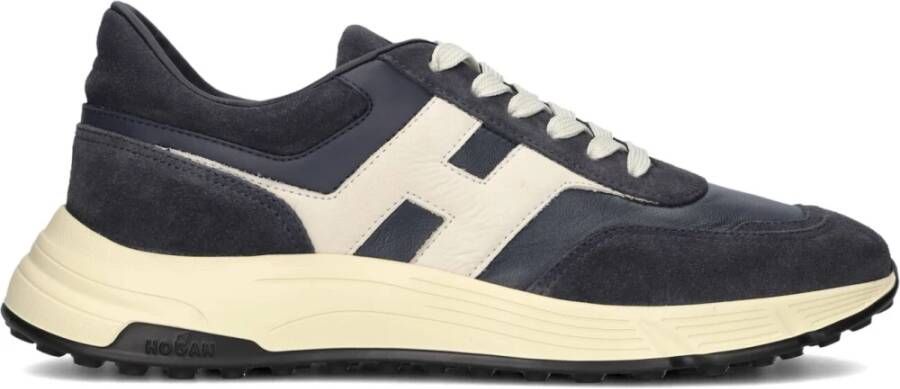 HOGAN Lage Sneakers Heren Hyperlight Allac Nuova H Maat: 39 5 Materiaal: Suède Kleur: Blauw