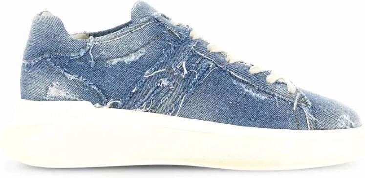 Hogan Blauwe Katoenen Sneakers met Memory Foam Blue Heren