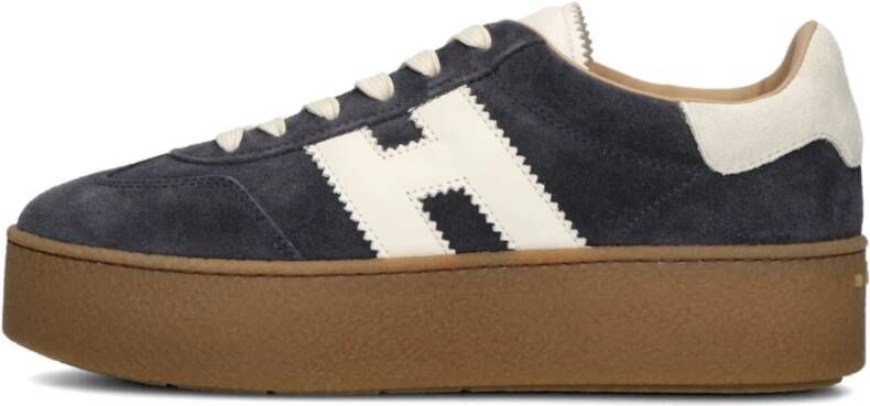 HOGAN Lage Sneakers Dames H681 Allacciato H Maat: 40 Materiaal: Suède Kleur: Blauw