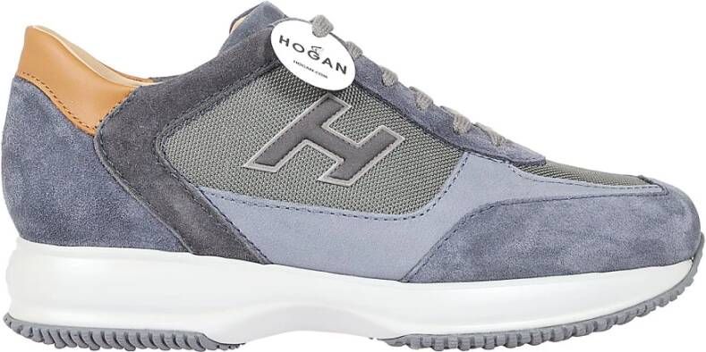 Hogan Blauwe Leren Interactieve Sneakers