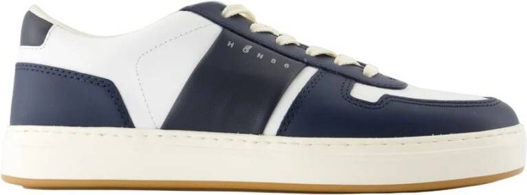 Hogan Blauwe Leren Sneakers met Ronde Neus