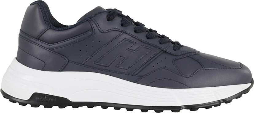 Hogan Blauwe Sneakers Hyperlight Veters Ronde Neus