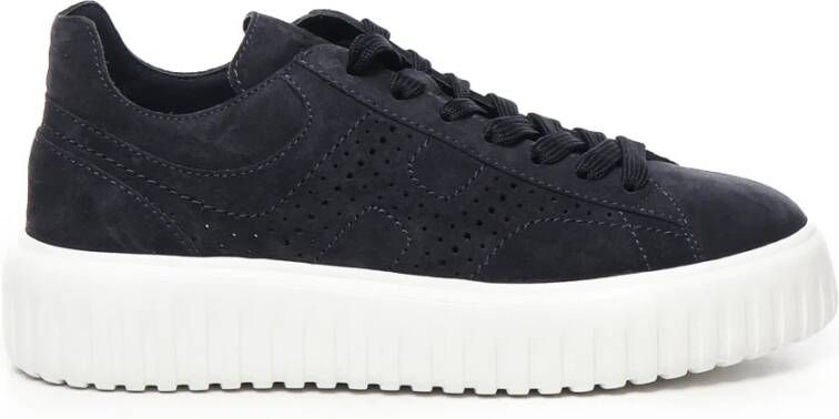 Hogan Blauwe Sneakers met Geperforeerd Detail Blue Heren