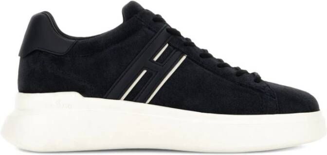 Hogan Blauwe Sneakers Veters Logo Panelen
