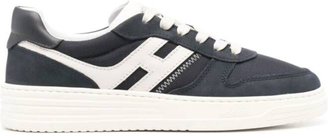 Hogan Middernachtblauwe Basketbalgeïnspireerde Sneakers Blue Heren