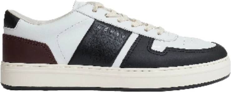 Hogan Blauwe suède sneakers met leren inzetstukken