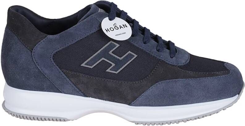 Hogan Blauwe Suède Interactieve Sneakers