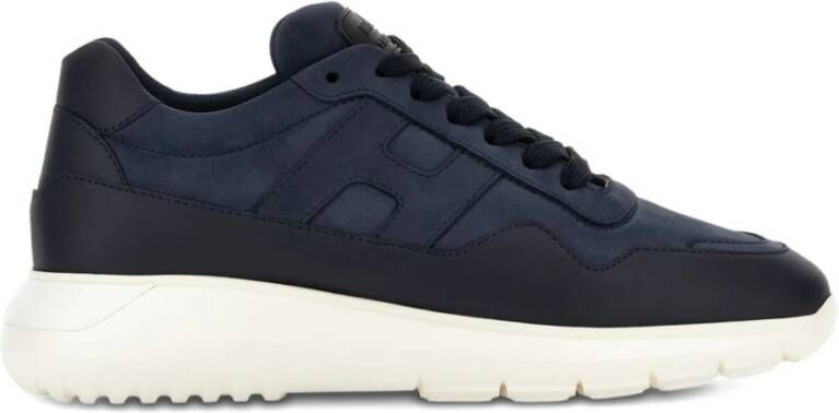 Hogan Blauwe Suède Interactieve Sneakers