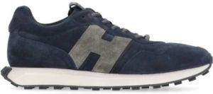 Hogan Blauwe Suède Leren Sneakers voor Mannen Blauw Heren