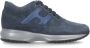 Hogan Blauwe Suède Leren Sneakers voor Vrouwen Blauw Dames - Thumbnail 1
