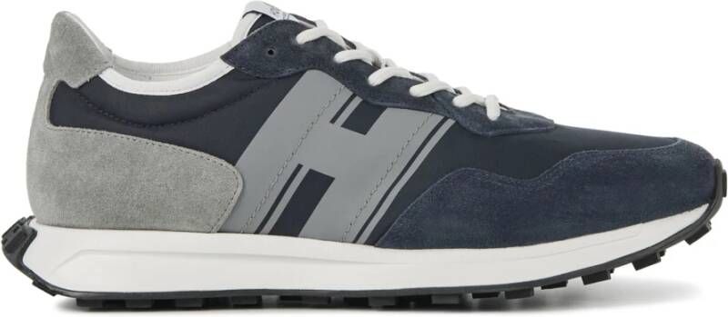 HOGAN Lage Sneakers Heren Hxm6010eg01 Maat: 47 Materiaal: Suède Kleur: Blauw