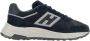 Hogan Blauwe Suède Sneakers Logo Patch Blue Heren - Thumbnail 1