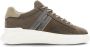 Hogan Blauwe Suède Sneakers met Grijze H-Detail Brown Heren - Thumbnail 4