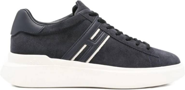 Hogan Blauwe Suède Sneakers met Rubberen Zool