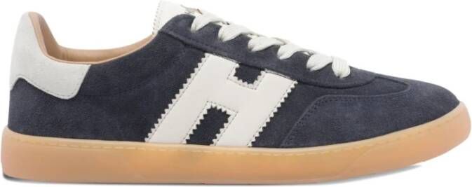 Hogan Blauwe Suède Veterschoenen