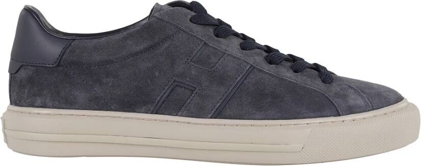 Hogan Blauwe Suède Veterschoenen