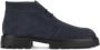 Hogan Blauwe Veterschoenen met Platte Zool - Thumbnail 1