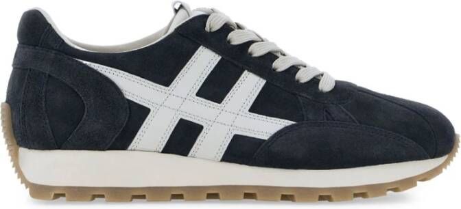Hogan Blauwe Veterschoenen met Rubberen Zool