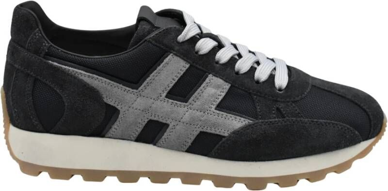 Hogan Blauwe Veterschoenen Platte Schoenen Stijl