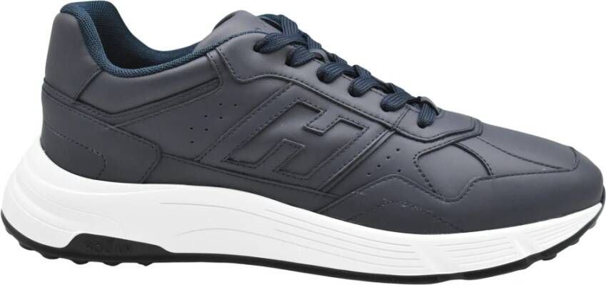 Hogan Blauwe Vetersneakers Urban Stijl