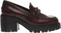 Hogan Bordeaux Leren Loafers Aw23 Brown Dames - Thumbnail 1