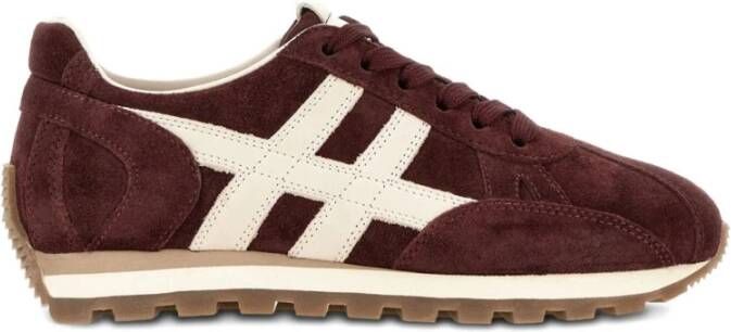 Hogan Lage sneakers met leren inzetstukken