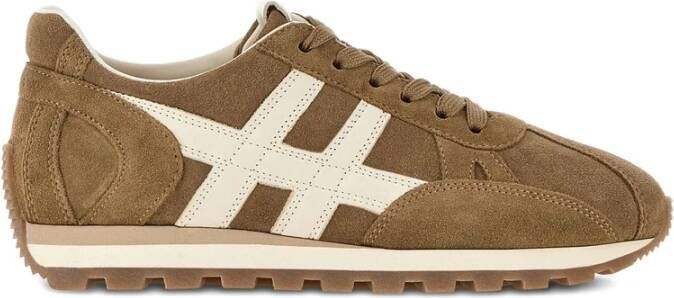 Hogan Bruin Suède Leren Veterschoenen