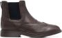 Hogan Bruin Leren Chelsea Boot met Brogue Details Brown Heren - Thumbnail 1