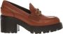 Hogan Bruine leren loafers Marrone Aw23 - Thumbnail 1