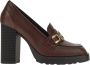 Hogan Bruine leren mocassin schoenen - Thumbnail 1
