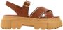 Hogan Bruine leren sandalen Brown Dames - Thumbnail 1